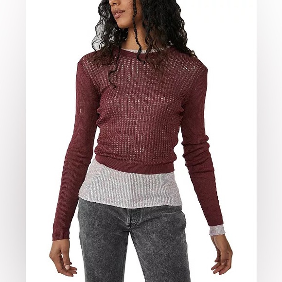 NWT Free People H20 Crew Pullover - Picture 2 of 6